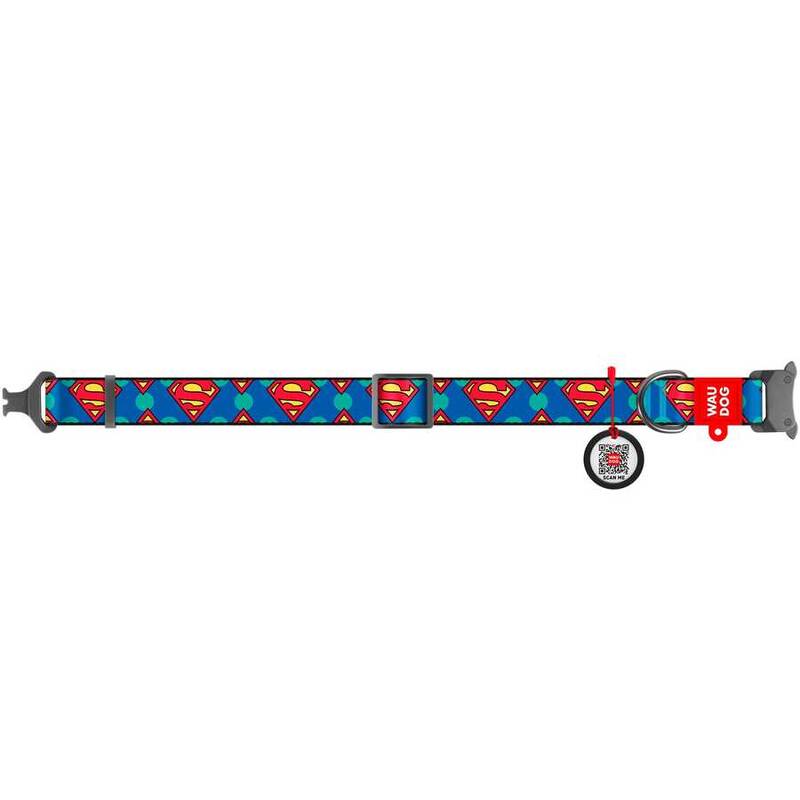 Collar Waudog Superman Logolu Metal Tokalı Köpek Boyun Tasması 23-35 Cm 15mm (0015-2006) 