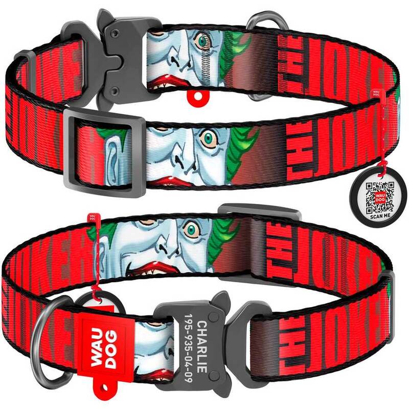 Collar Waudog Joker Logolu Metal Tokalı Köpek Boyun Tasması 23-35 Cm 15mm (0015-2008)