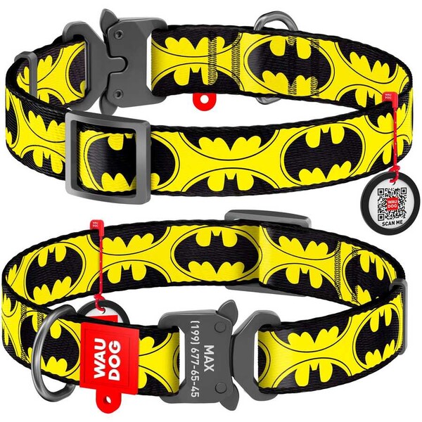 Collar Waudog Batman Logolu Metal Tokalı Köpek Boyun Tasması 24-40 Cm 20mm (0020-2001) - Thumbnail