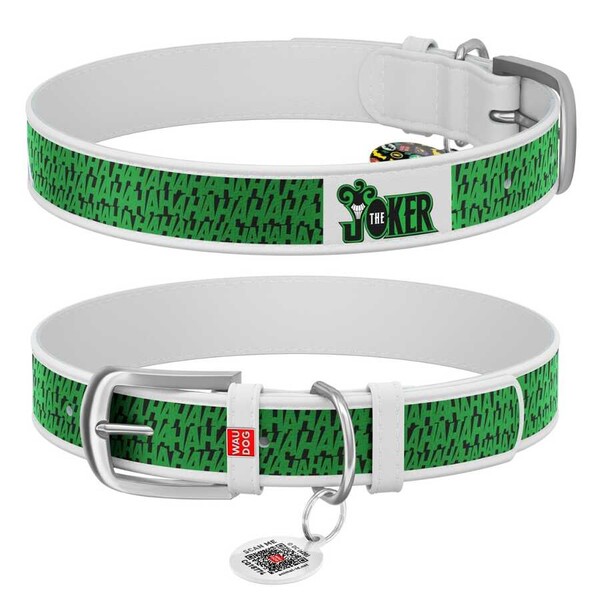 Collar - Collar Waudog Joker Desenli QR Pasaportlu Köpek Boyun Tasması 38-49 Cm (0025-1001-15)