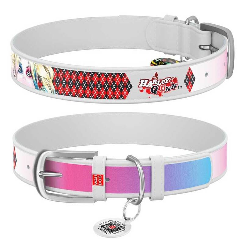 Collar Waudog Harley Quinn Desenli QR Pasaportlu Köpek Boyun Tasması 38-49 Cm (0025-1002-15)