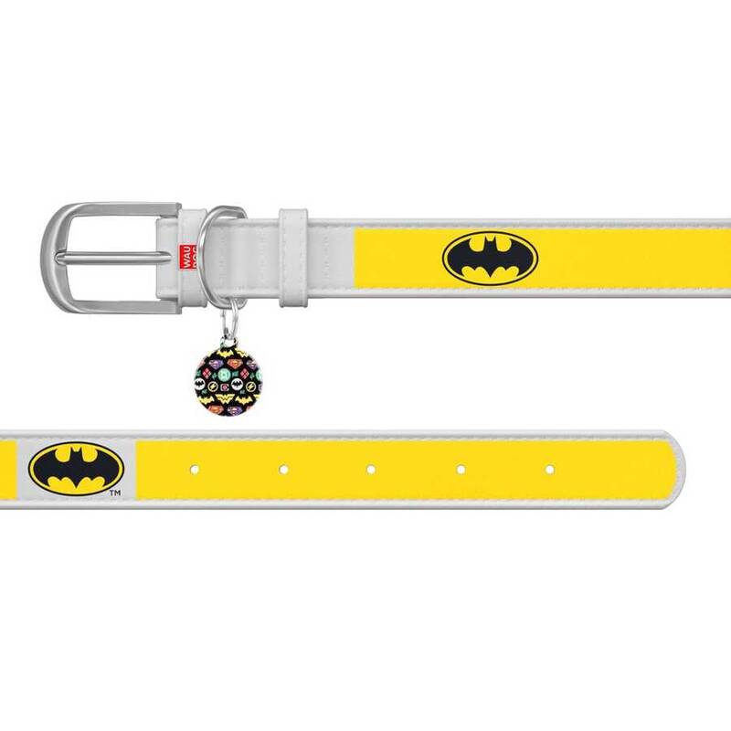 Collar Waudog Batman Desenli QR Pasaportlu Köpek Boyun Tasması 38-49 Cm (0025-1004-15) Beyaz