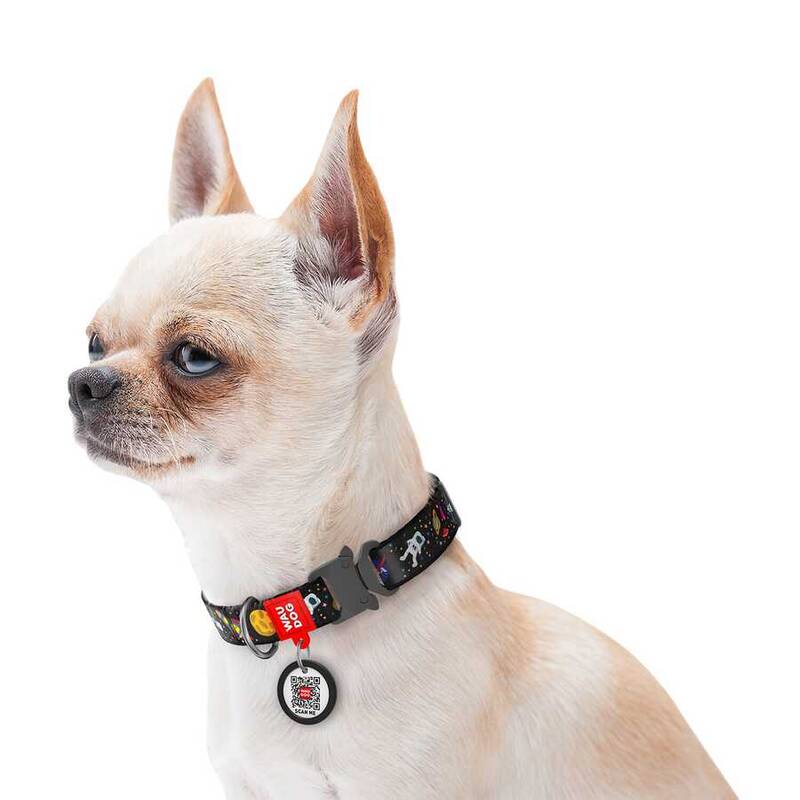 5119-WAUDOG Nylon dog collar with QR passport, 
