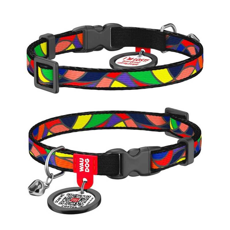 5265-WAUDOG Nylon cat collar with QR passport, 