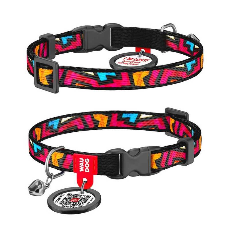 5277-WAUDOG Nylon cat collar with QR passport, 