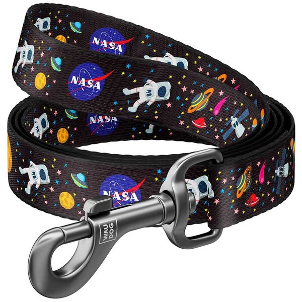 Collar - Collar Waudog Nasa Desenli Ayarlanabilir Köpek Gezdirme Tasması 152-183 Cm 15 MM (5351)