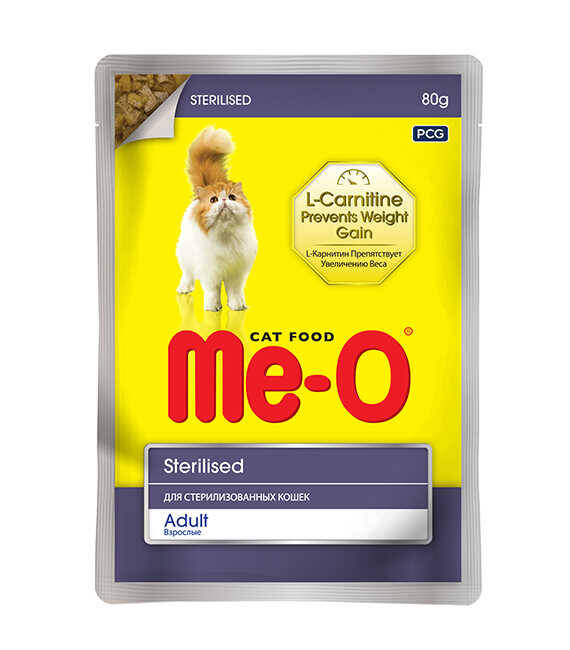 5CAP1N0880 Me-O Pouch Kısırlaştırılmış Kedi Yaş Mama 80 gr (12 adet)