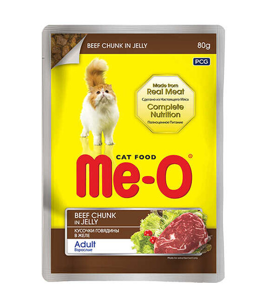 Me-O Pouch Dana Etli Kedi Yaş Mama 80 gr (12 adet) - Thumbnail