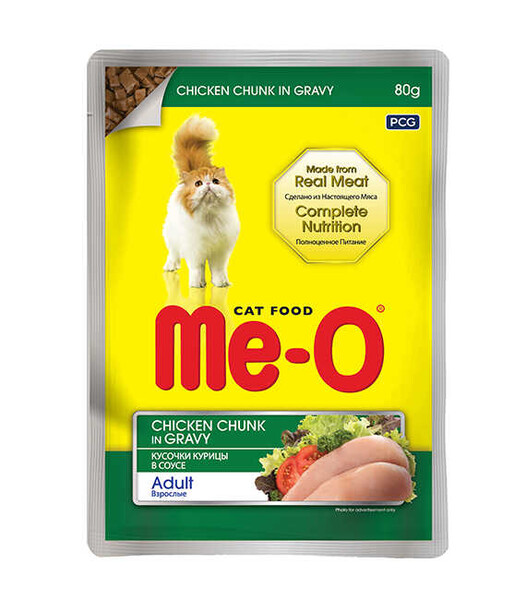 Meo - Me-O Pouch Tavuk Etli Kedi Yaş Mama 80 gr (12 adet)