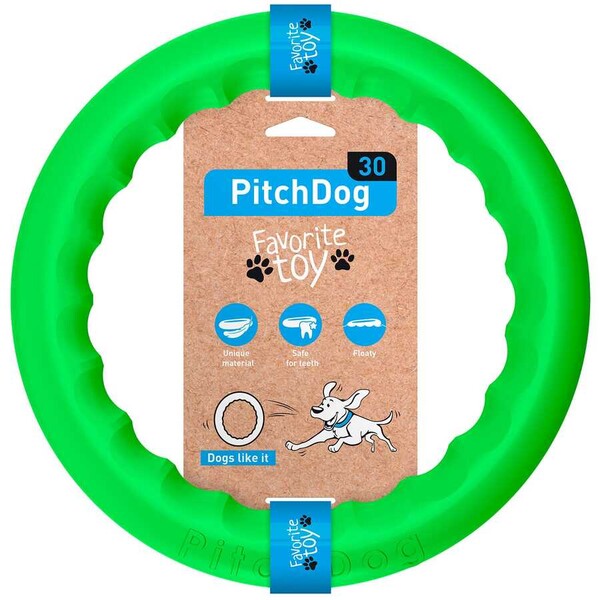 62385-PitchDog30, fetch ring (diameter 28 cm) lime green - Thumbnail