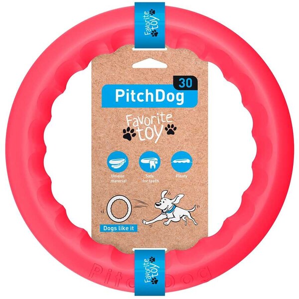 Collar PitchDog Plastik Halka Köpek Oyuncağı Pembe 28 Cm (62387) - Thumbnail