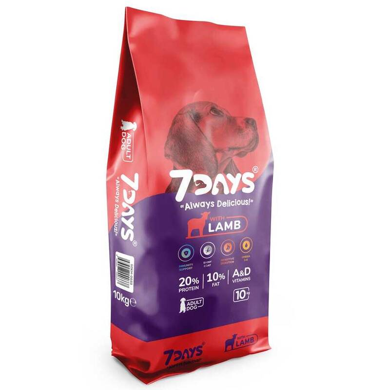 7 DAYS Kuzu Etli Yetişkin Köpek Maması 10 Kg