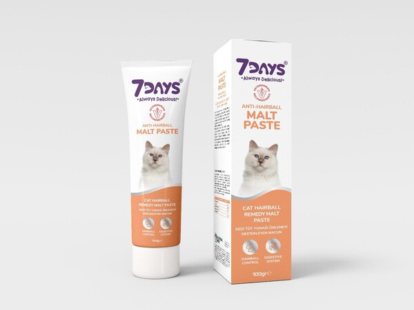 7 DAYS - 7 DAYS Anti-Hairball Malt Kedi Macunu 100gr (Tüy Yumağı Önleyici ve Tüy Sağlığı Destekleyici)