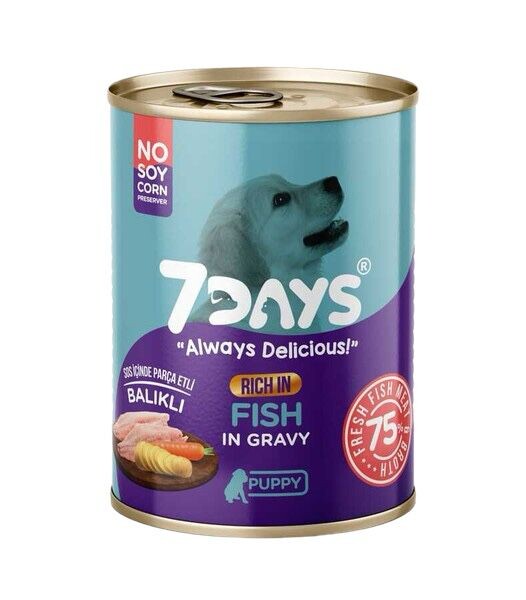 7 DAYS - 7 DAYS Taze Balık Etli Yavru Köpek Maması 415 Gram