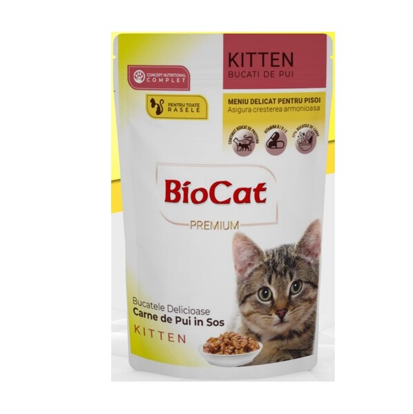 Bio Cat&Dog - Biocat Delicate Menu Kitten Yavru Kedi Yaş Maması 85 Gr x 24 Adet
