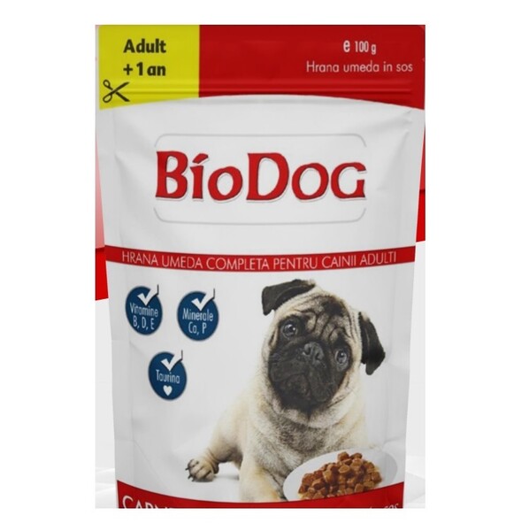 Bio Cat&Dog - Biodog Biftekli ve Tavuklu Yetişkin Köpek Yaş Maması 100 Gr x 24 Adet