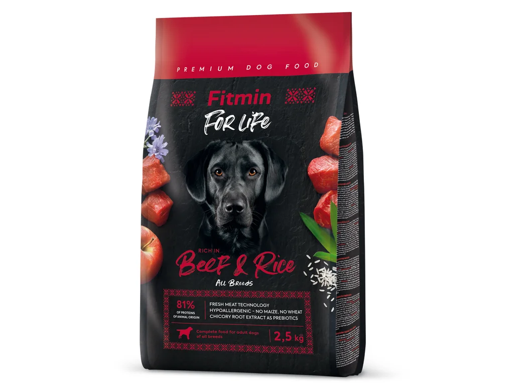 Fitmin - Fitmin For Life Beef&Rice Yetişkin Köpek Maması - 2,5 kg