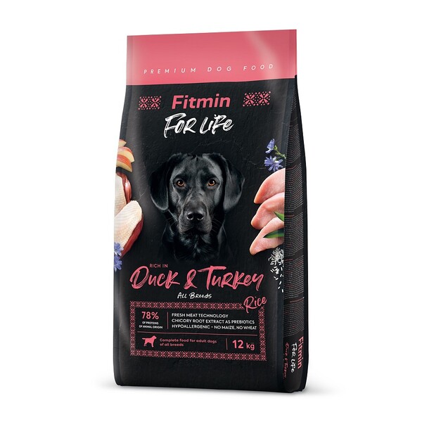 Fitmin - Fitmin For Life Duck Turkey Ördek Etli Köpek Maması 12 kg