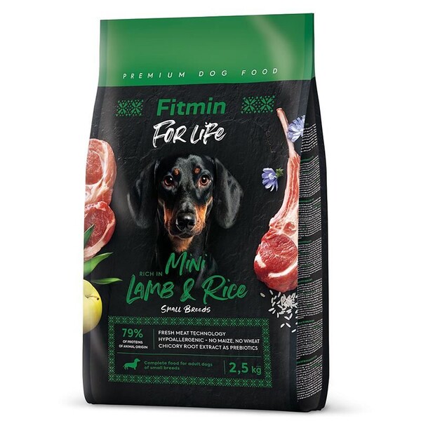 Fitmin - Fitmin For Life Hypo-Allergenic Kuzu Etli Küçük Irk Yetişkin Köpek Maması 2,5kg