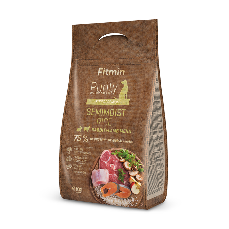 Fitmin dog Purity Rice Semimoist Rabbit&Lamb - 4 kg