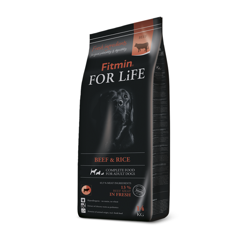 Fitmin For Life Beef & Rice Biftek Etli Yetişkin Köpek Maması 12 Kg