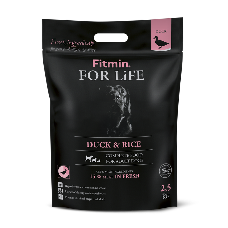 Fitmin For Life %15 Taze Ördek Etli Yetişkin Köpek Maması 2,5 Kg