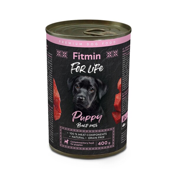Fitmin - Fitmin For Life Biftekli Pate Yavru Köpek Konserve Maması 400 Gram