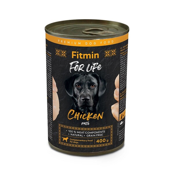 Fitmin - Fitmin For Life Tavuk Etli Pate Köpek Konserve Maması 400 Gram