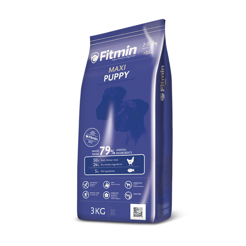 Fitmin Maxi Puppy %50 Taze Tavuk Etli Büyük Irk Yavru Köpek Maması 3 Kg