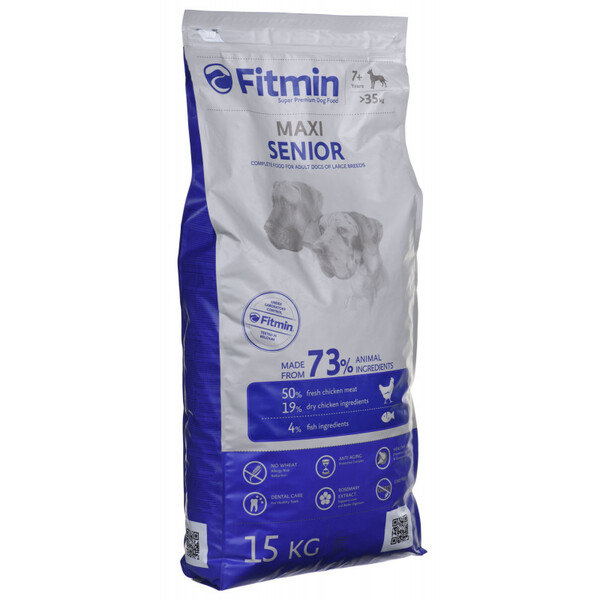 Fitmin - Fitmin Maxi Senior %50 Taze Tavuk Etli Büyük Irk Köpek Maması 15 Kg