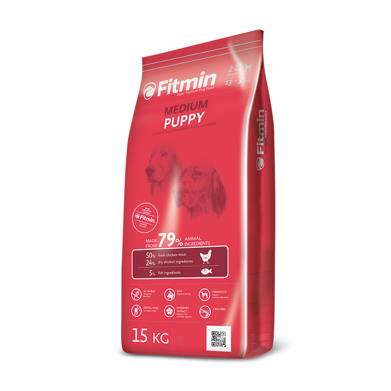 Fitmin Medium Puppy %50 Taze Tavuk Etli Orta Irk Yavru Köpek Maması 15 Kg