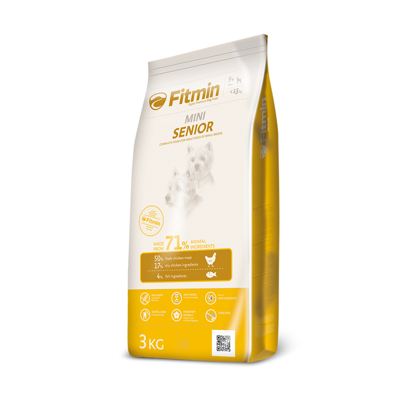 Fitmin Mini Senior %50 Taze Tavuk Etli Ufak Irk Yetişkin Köpek Maması 3 Kg