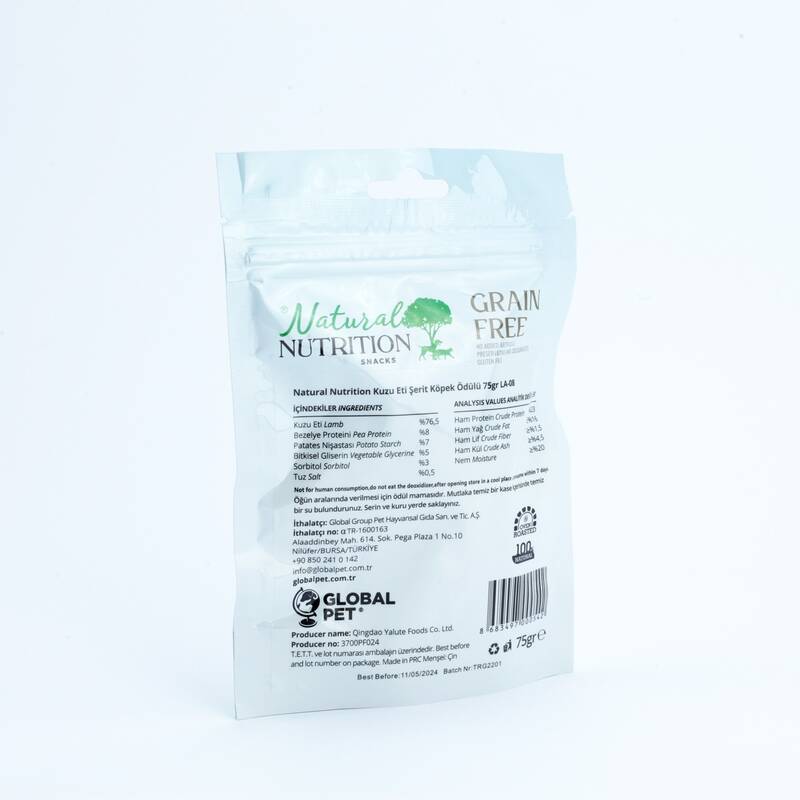 Natural Nutrition Snacks Kuzu Eti Şerit Köpek Ödülü 75 Gr