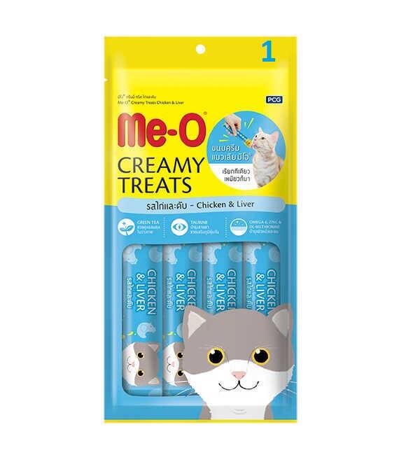 TR5CACH3615 Me-O Creamy Treat Tavuk & Ciğer Kedi Ödülü 4x15gr (12 adet)