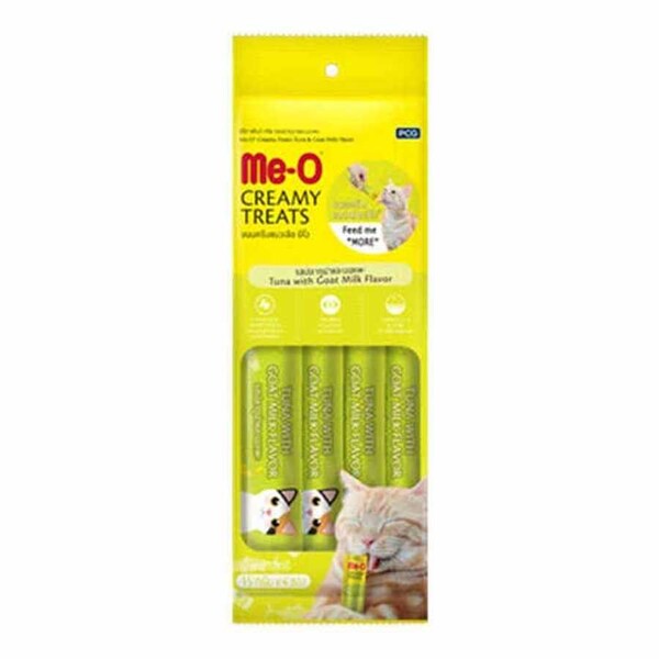 Meo - TR5CACH0815 Me-O Creamy Treat Ton Balığı & Keçi Sütü Kedi Ödülü 4X15gr (12 adet)