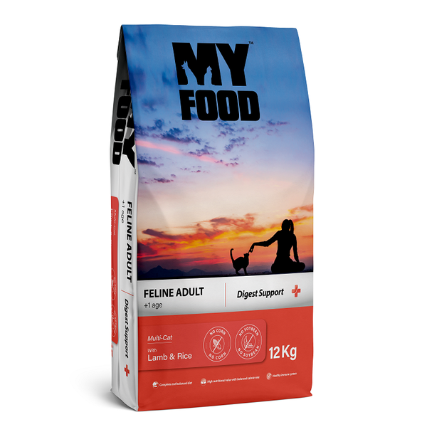 Myfood - My Food Kuzulu&Pirinçli Yetişkin Kedi Maması Digest Support 12 Kg