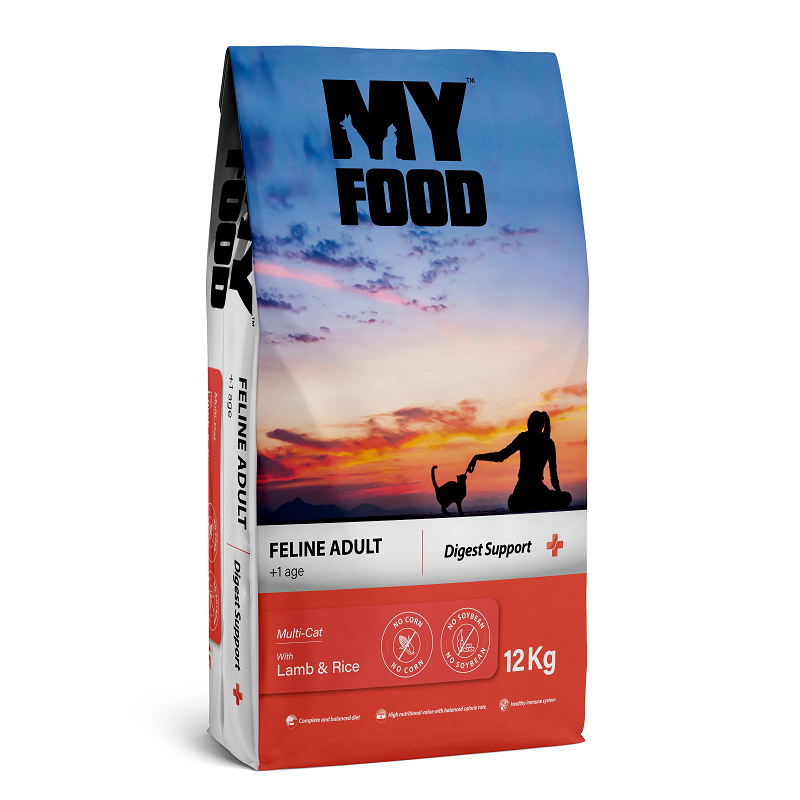 My Food Kuzulu&Pirinçli Yetişkin Kedi Maması Digest Support 12 Kg