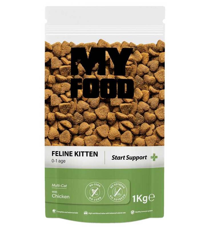 My Food Tavuklu Yavru Kedi Maması Start Support 1 Kg (Şeffaf Paket)