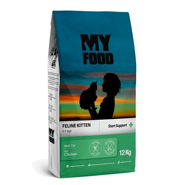 Myfood - My Food Tavuklu Yavru Kedi Maması Start Support 12 Kg