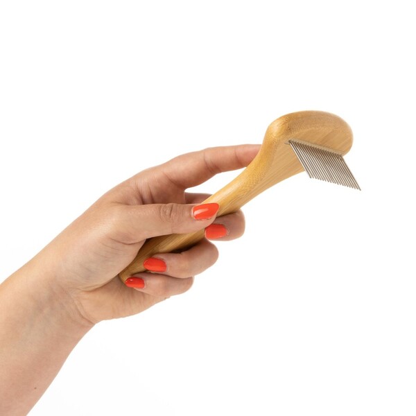 Nylabone Bamboo Kıtık Önleyici Tarak - Geniş (6280041) - Thumbnail