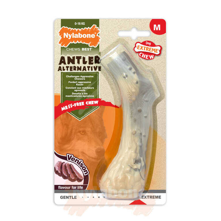 Nylabone Geyik Aromalı Köpek Çiğneme Kemiği M