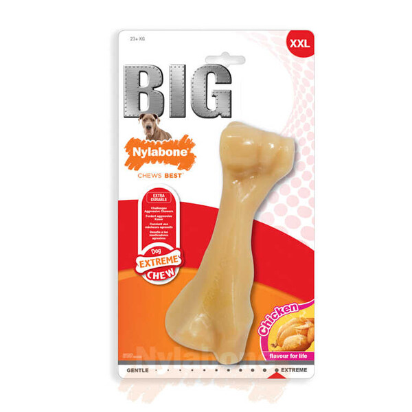 Nylabone - Nylabone Tavuk Aromalı Köpek Çiğneme Kemiği XXL