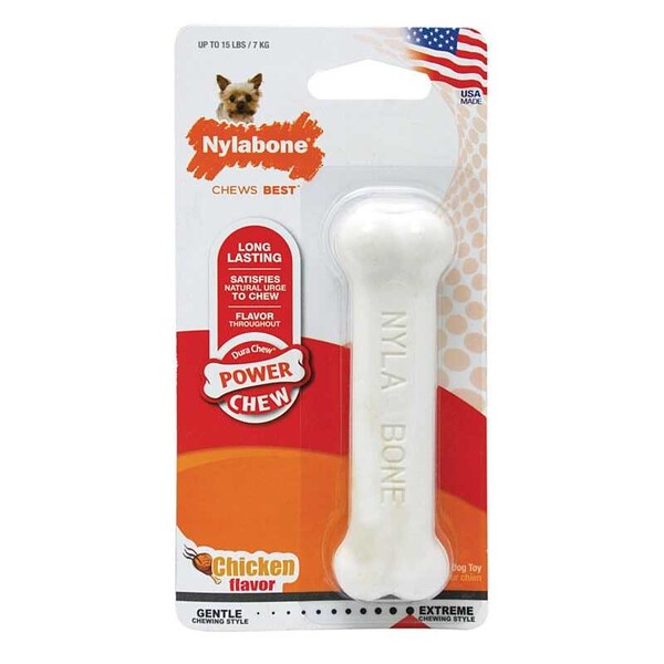 Nylabone - Nylabone Tavuk Aromalı Köpek Çiğneme Kemiği L