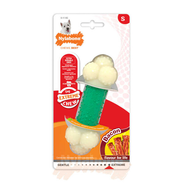 Nylabone - Nylabone Domuz Pastırması Aromalı Köpek Çiğneme Kemiği S