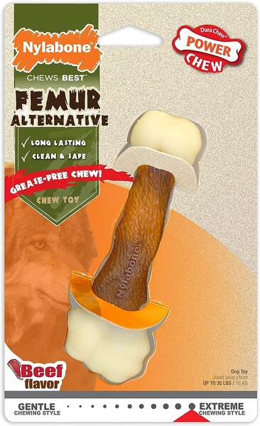 Nylabone Biftek Aromalı Köpek Çiğneme Kemiği M - Thumbnail