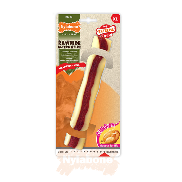 Nylabone Tavuk Aromalı Köpek Çiğneme Çubuğu XL - Thumbnail