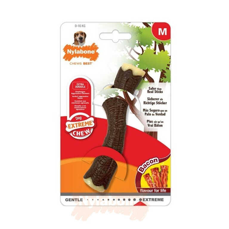 Nylabone Domuz Pastırması Aromalı Köpek Çiğneme Çubuğu M