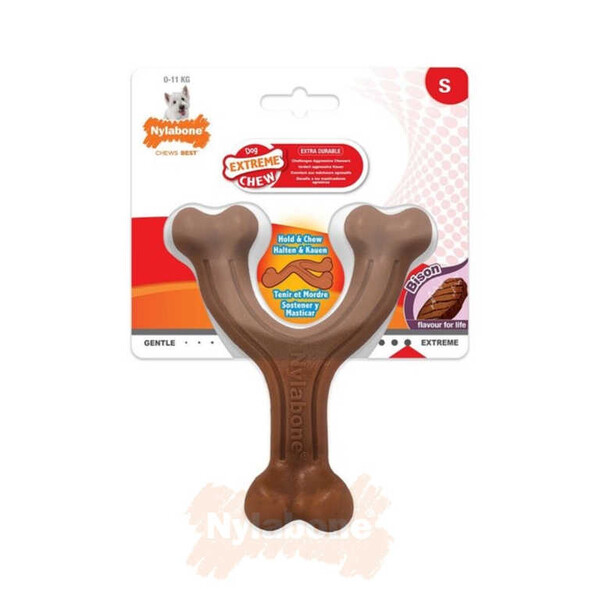 Nylabone - Nylabone Bizon Aromalı Köpek Çiğneme Kemiği S