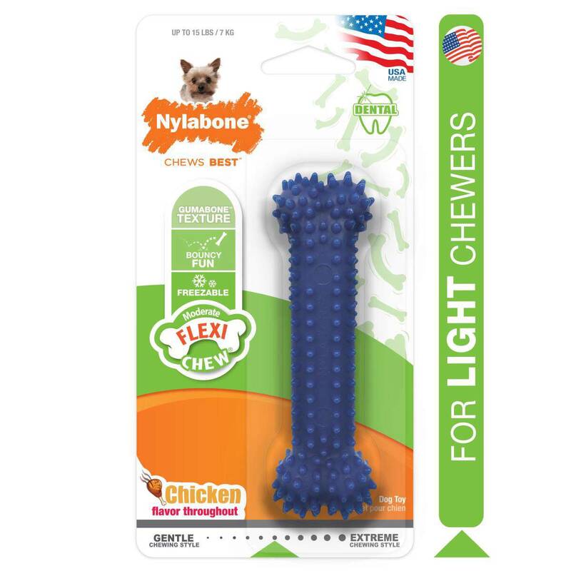 Nylabone Tavuk Aromalı Dental Köpek Oyuncağı XS