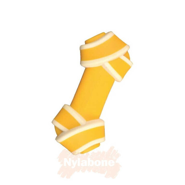 Nylabone Biftek Aromalı Yavru Köpek Çiğneme Kemiği XS - Thumbnail